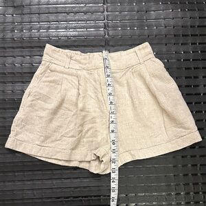 ASOS Petite High Waist Cream Shorts